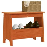 vidaXL Banc d'entrée cire marron 60x28x45 cm bois de pin massif