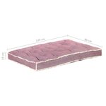 vidaXL Coussin de canapé palette Rouge bordeaux 120x80x10 cm