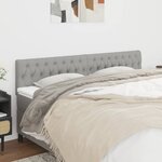 vidaXL Têtes de lit 2 Pièces Gris clair 100x7x78/88 cm Tissu