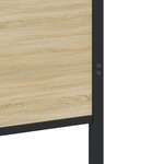 vidaXL Cadre de lit en métal sans matelas chêne sonoma 140x200 cm
