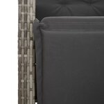 vidaXL Ensemble à manger de jardin 5 Pièces coussins gris résine tressée