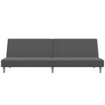 vidaXL Canapé-lit à 2 places gris clair tissu