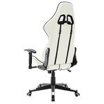vidaXL Chaise de jeu Blanc et noir Cuir artificiel