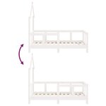 vidaXL Cadre de lit pour enfant blanc 70x140 cm bois de pin massif
