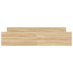 vidaXL Cadre de lit tête de lit et pied de lit chêne sonoma 200x200 cm