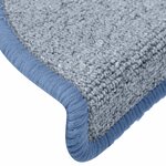 vidaXL Tapis de marches d'escalier 15 Pièces Gris clair et bleu 65x24x4cm