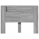 vidaXL Armoire tête de lit avec LED sonoma gris 140x16 5x103 5 cm