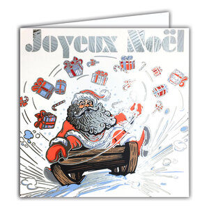 Carte Joyeux Noël avec Enveloppe Blanche 15x15cm