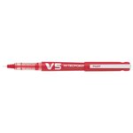 Roller rechargeable hi-techpoint v5 encre liquide begreen pte fine rouge x 10 pilot