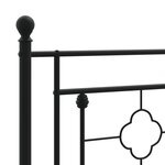 vidaXL Tête de lit métal noir 107 cm