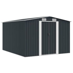 vidaXL Abri de jardin 257x298x178 cm Métal Anthracite