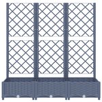 vidaXL Jardinière avec treillis Gris foncé 120x40x121 5 cm PP