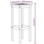 vidaXL Tabourets de bar lot de 6 bois massif d'acacia