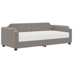 vidaXL Lit de jour avec matelas taupe 90x200 cm tissu