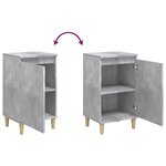 vidaXL Table de chevet gris béton 40x35x70 cm bois d'ingénierie