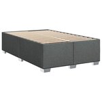 vidaXL Sommier à lattes de lit avec matelas Gris foncé 100x200cm Tissu