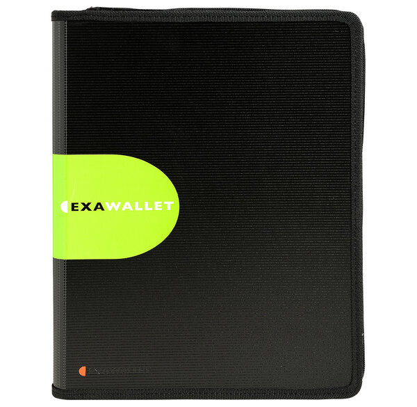 porte documents conférencier Exawallet bloc ligné + calculette Noir EXACOMPTA