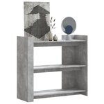 vidaXL Table console gris béton 100x35x90 cm bois d'ingénierie