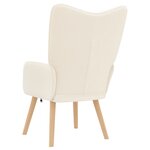 Fauteuil relaxant vidaXL en tissu crémeux imitation laine bouclée