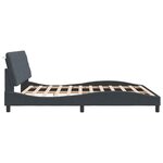 vidaXL Cadre de lit avec lumières LED gris foncé 180x200 cm velours