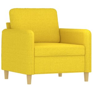 vidaXL Fauteuil Jaune clair 60 cm Tissu