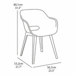 Keter Chaises d'extérieur Akola lot de 2 Graphite