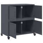vidaXL Buffet anthracite 68 5x39x72 cm acier laminé à froid