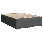 vidaXL Sommier à lattes de lit avec matelas Gris foncé 160x200cm Tissu