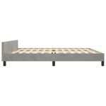 vidaXL Cadre de lit avec tête de lit Gris clair 200x200 cm Velours