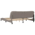 vidaXL Cadre de lit sans matelas taupe 200x200 cm tissu