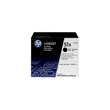 Hp 51x toners pack de 2 noir q7551xd