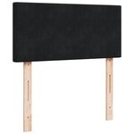 vidaXL Sommier à lattes de lit avec matelas Noir 100x200 cm Velours