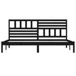 vidaXL Cadre de lit Noir Bois de pin massif 200x200 cm