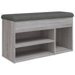 vidaXL Banc à chaussures sonoma gris 82x32x45 5 cm bois d'ingénierie