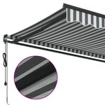 vidaXL Auvent rétractable automatique anthracite et blanc 500x300 cm