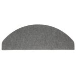 vidaXL Tapis d'escalier autocollants 15 Pièces 65x22 5x3 5 cm Gris