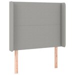 vidaXL Sommier à lattes de lit matelas LED Gris clair 90x190 cm Tissu
