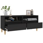 vidaXL Meuble TV noir 100x34 5x44 5 cm bois d'ingénierie