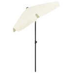 vidaXL Parasol de plage jaune sable 180x120 cm