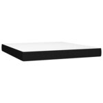 vidaXL Sommier à lattes de lit avec matelas LED Noir 160x200 cm Tissu