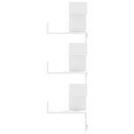 vidaXL Étagère d'angle murale blanc 45x45x147 cm bois d'ingénierie