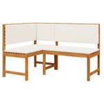 vidaXL Set de jardin de 2 pièces avec coussins en acacia