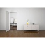 Barrière de sécurité Enfant LEA NOIRE - Noir - 64 à 113 cm - Acier - Barrière à portillon