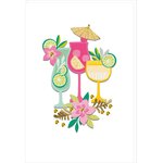 Carte Signature Cocktails Colorés - 11 5 X 17cm - Draeger paris