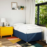 vidaXL Cadre de lit Bleu 90x190 cm Tissu
