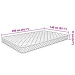 vidaXL Matelas en mousse à mémoire de forme 200 x 140 x 17 cm