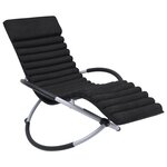 vidaXL Coussin de chaise longue Noir Daim