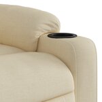 vidaXL Fauteuil de massage inclinable Crème Tissu