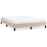 vidaXL Cadre de lit Cappuccino 140x190 cm Similicuir