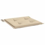 vidaXL Coussins de chaise de jardin lot de 2 beige 50x50x3 cm